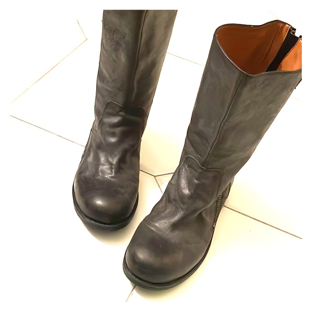 LEATHER BOOTIES BLACK